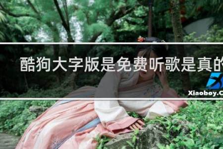 酷狗大字版是免费听歌是真的吗